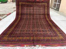 Handwoven Yousafi Afghan Rug 9.11x6.8 Ft, Geometric Wool Rug - thumbnail 1