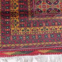 Handwoven Yousafi Afghan Rug 9.11x6.8 Ft, Geometric Wool Rug - thumbnail 3