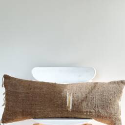 Brown Dot Block Print Mudcloth Hmong Pillow Case - thumbnail 2