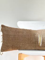 Brown Dot Block Print Mudcloth Hmong Pillow Case - thumbnail 1