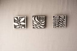 Tile Wall Art - Black & White Modern Motifs