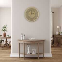 Birch Plywood Wooden Wall Clock Laser-Cut Mid-Century Modern Decor