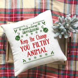 Christmas Pillow, Keep The Change You Filthy Animal, Home Alone Gift, Alone, Decoration - 17 - thumbnail 3