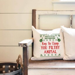Christmas Pillow, Keep The Change You Filthy Animal, Home Alone Gift, Alone, Decoration - 17 - thumbnail 2