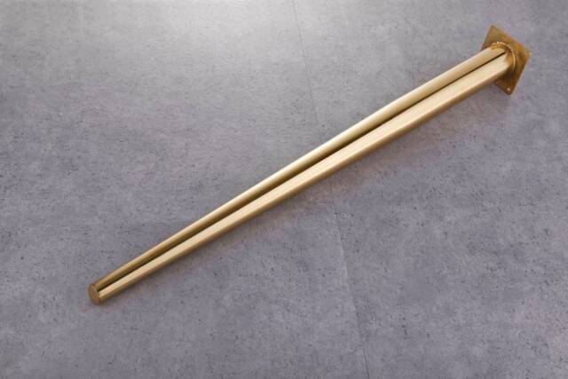 Set Of 4 Gold Tapered Dining Table Metal Legs, Live Edge Mid Century Replacement Legs - image 1