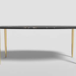 Set Of 4 Gold Tapered Dining Table Metal Legs, Live Edge Mid Century Replacement Legs - thumbnail 3