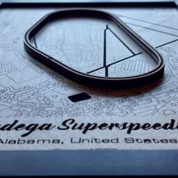 Talladega Superspeedway Wall Art Laser Engraved Wood, Nascar Gift - thumbnail 3
