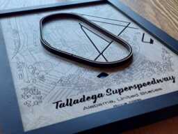 Talladega Superspeedway Wall Art Laser Engraved Wood, Nascar Gift - thumbnail 1