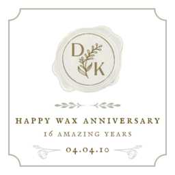 16Th Wedding Anniversary Candle Gifts Gift Card Wax W - thumbnail 4