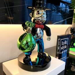 Chrome Mr. Monops Sculpture - Alec Monopoly Inspired Pop Art