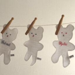 Dummy Soft Toy Embroidered in Pure Cotton, So Smooth - thumbnail 4