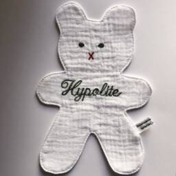 Dummy Soft Toy Embroidered in Pure Cotton, So Smooth - thumbnail 3