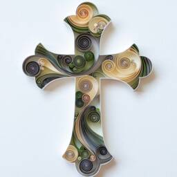 Cross Framed Quilling Paper Art/Wall Home Decor - thumbnail 4
