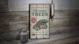 Christmas Tree Sign, Spirit, Pine Wooden Sale Decor, Wall Decor - Old Sign - thumbnail 1