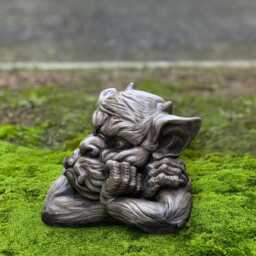 Gothic Demon Sculpture Concrete Garden Gargoyle Statue Cement Monster Ornament Outdoor Dark Figurine Handmade Yard Decor Lover Gift - thumbnail 2
