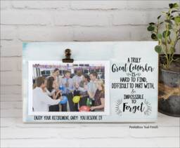 Office Going Away Gift, A Great Coworker Is Impossible To Forget Picture Frame, Personalized, Co Worker, Colleague Congratulations New Job - thumbnail 1