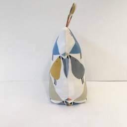 Love Bird Print Door Stop in Orange, Blue & Grey - thumbnail 2