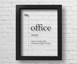 Transparent Office Funny Definition Print Boss Gift Idea Wall Art Unique Decor Scandinavian Quotes Typography Dictionary - thumbnail 1