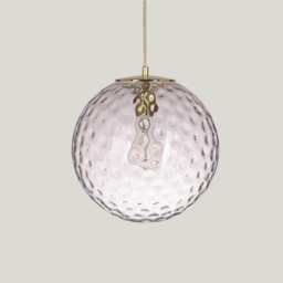 Glass Globe Pendant Light With Brass Top - thumbnail 1