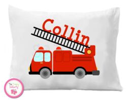 Fire Truck Personalized Pillow Case