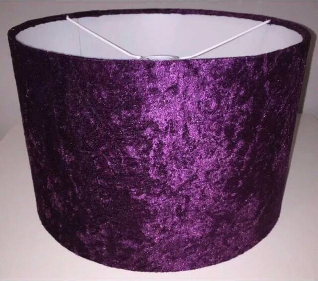 Handmade Lampshade in A Beautiful Purple/Grape Colour Velvet Fabric, Various Sizes Available, Ceiling Or Table Floor Lamp Options - image 1