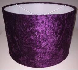 Handmade Lampshade in A Beautiful Purple/Grape Colour Velvet Fabric, Various Sizes Available, Ceiling Or Table Floor Lamp Options - thumbnail 1