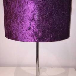 Handmade Lampshade in A Beautiful Purple/Grape Colour Velvet Fabric, Various Sizes Available, Ceiling Or Table Floor Lamp Options - thumbnail 2