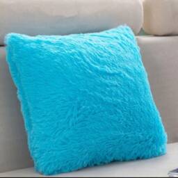 Handmade Teddy Bear Faux Fur Cushion Cover - Soft Fleece Pillow, 16x16 - thumbnail 4