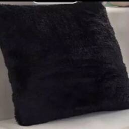 Handmade Teddy Bear Faux Fur Cushion Cover - Soft Fleece Pillow, 16x16 - thumbnail 2