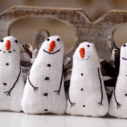Holiday Ornaments. A Set Of 5 Snowman. Ornaments. Christmas Tree Toy. Snowman. Decoration Set. Hanging - thumbnail 3