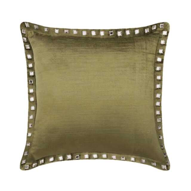 "Designer Sage Green Throw Cushion 16""x16" - image 1