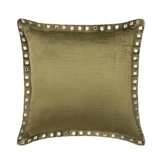 "Designer Sage Green Throw Cushion 16""x16" - image 1