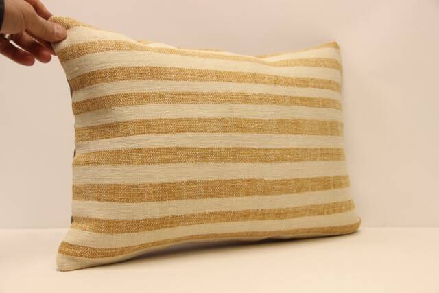 Throw Lumbar Kilim Pillow 14x20 in - 35x50 cm Boho Pillowcover Kilim Cushion Cover Tribal Pillow 4Bef-561 - image 1