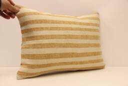 Throw Lumbar Kilim Pillow 14x20 in - 35x50 cm Boho Pillowcover Kilim Cushion Cover Tribal Pillow 4Bef-561 - thumbnail 1