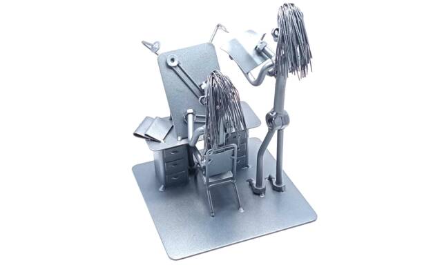 Women Engineer Nuts & Bolt Sculpture, Graduating Gift Engineering, Scrap Metal Gifts, Funny Gift, Student - image 1
