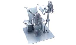 Women Engineer Nuts & Bolt Sculpture, Graduating Gift Engineering, Scrap Metal Gifts, Funny Gift, Student - thumbnail 1
