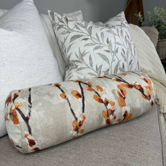 "Scatter Willow Cushion For Sofa Or Bed, Decorative Bolster Pillow 16"" X 6" - image 1