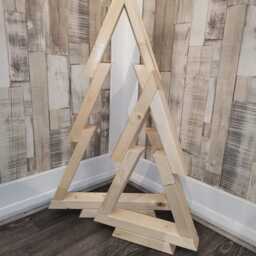 3Ft - 2Ft Wooden Christmas Tree Decoration Handmade Xmas D??cor - thumbnail 2