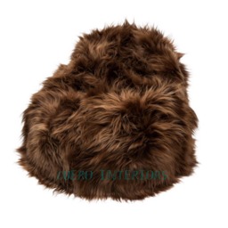 Beanbag Warm Rusty Caramel Brown Genuine Real Sheepskin Beautifully Made From Luxurious Icelandic - thumbnail 1