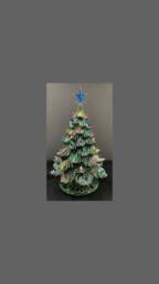 Ceramic Christmas Tree - Blue Star - thumbnail 1