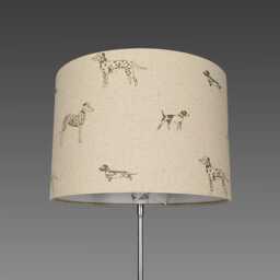 Lampshades in Sophie Allport Fetch Charcoal Grey Linen Fabric Handmade Various Sizes - Free Delivery - thumbnail 3