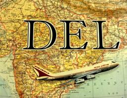 Artwork. Up in The Air Series. Del. Delhi Airport, India. Mapart Using A 1906 Map - thumbnail 1