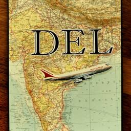 Artwork. Up in The Air Series. Del. Delhi Airport, India. Mapart Using A 1906 Map - thumbnail 3