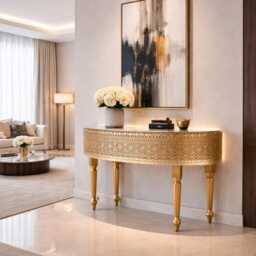 Gold Console - Lace Console With Drawer. Chay Chen - thumbnail 4