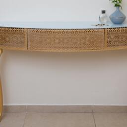 Gold Console - Lace Console With Drawer. Chay Chen - thumbnail 3