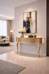 Gold Console - Lace Console With Drawer. Chay Chen