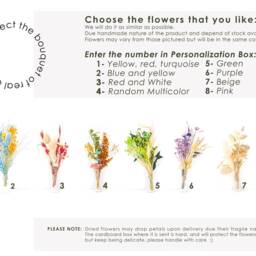 Dried Flower Bouquet Card - Personalized Mom Gift Mother's Day - thumbnail 3