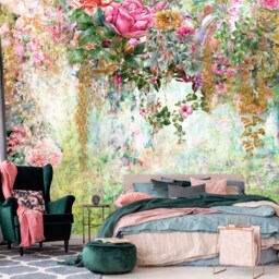 Extra Large 3D Flower Wallpaper Floral Garden Wall Mural Bedroom Baby Girl Exclusive Design Photo - thumbnail 2