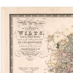 Wiltshire Map, Map Of The County Wilts From An Actual Survey Made in Years 1819 & 1820, English County Print - thumbnail 2