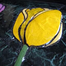 Multicolor Tulip - Paper Tile Mosaic - Mini - Original Art - Unique Process - Spring Rainbow Flower - Tulip Art - thumbnail 2